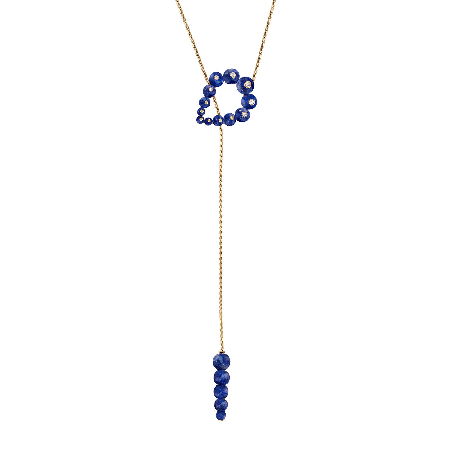 Stone Bubbles Lariat Necklace