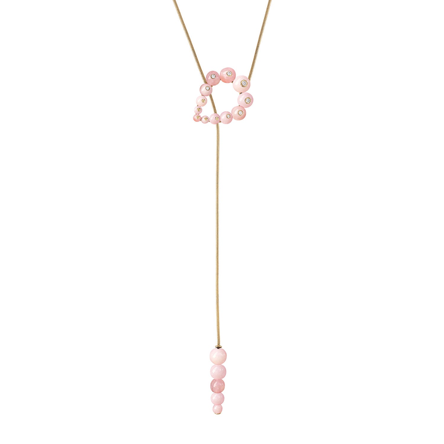 Stone Bubbles Lariat Necklace