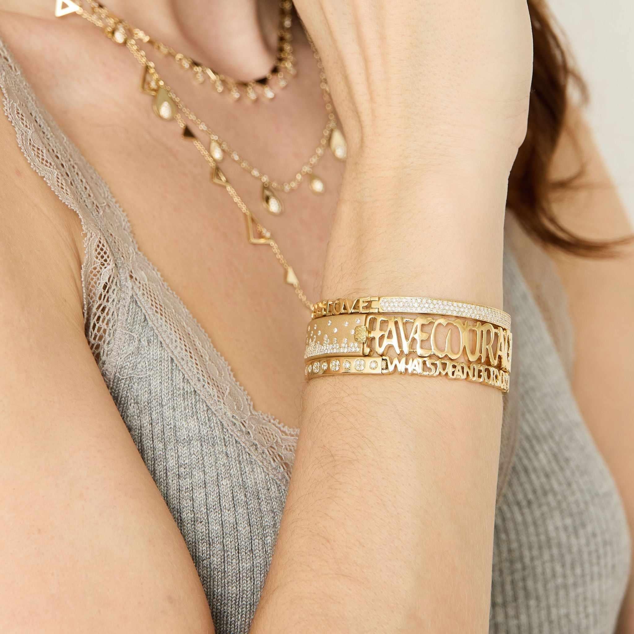 More than the moon Diamond Bangle-Customized