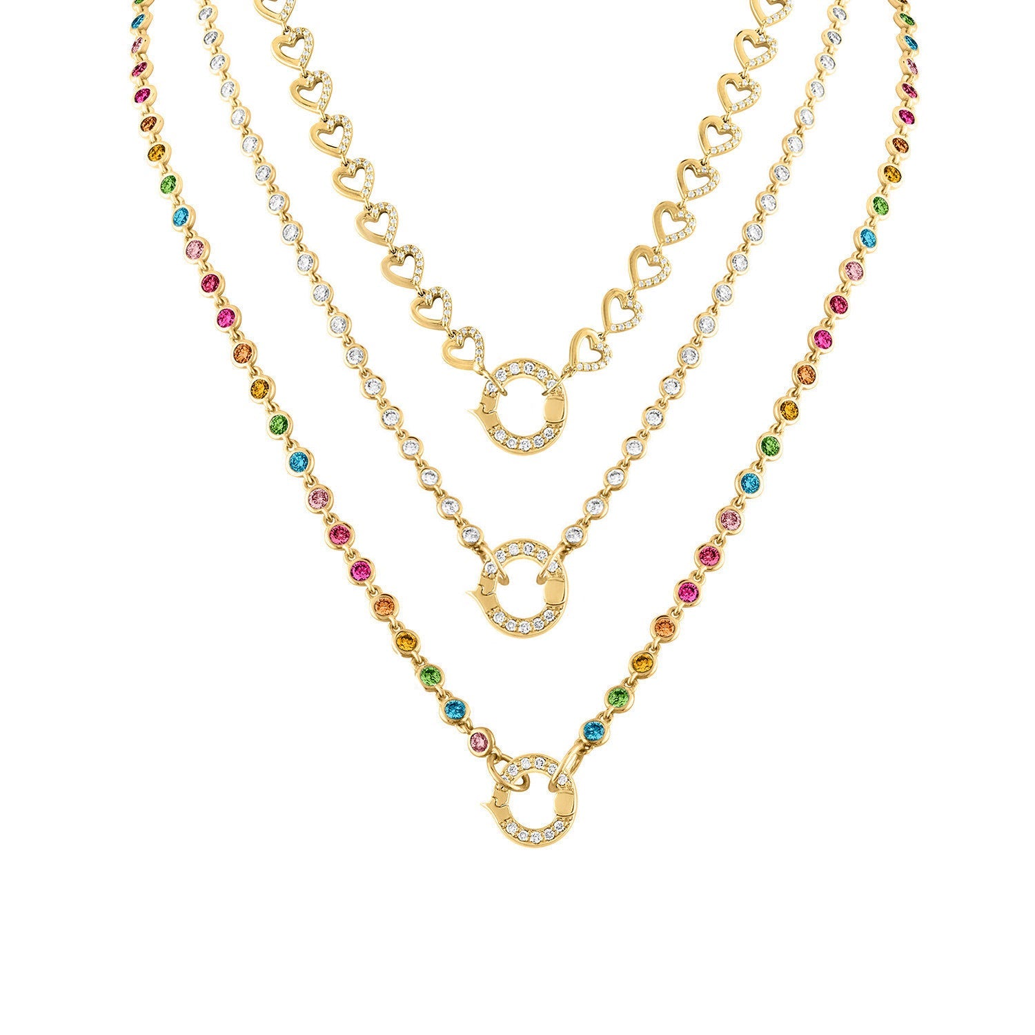 16" Closure Necklace-necklace, necklaces, lock-Eden Presley Fine Jewelry