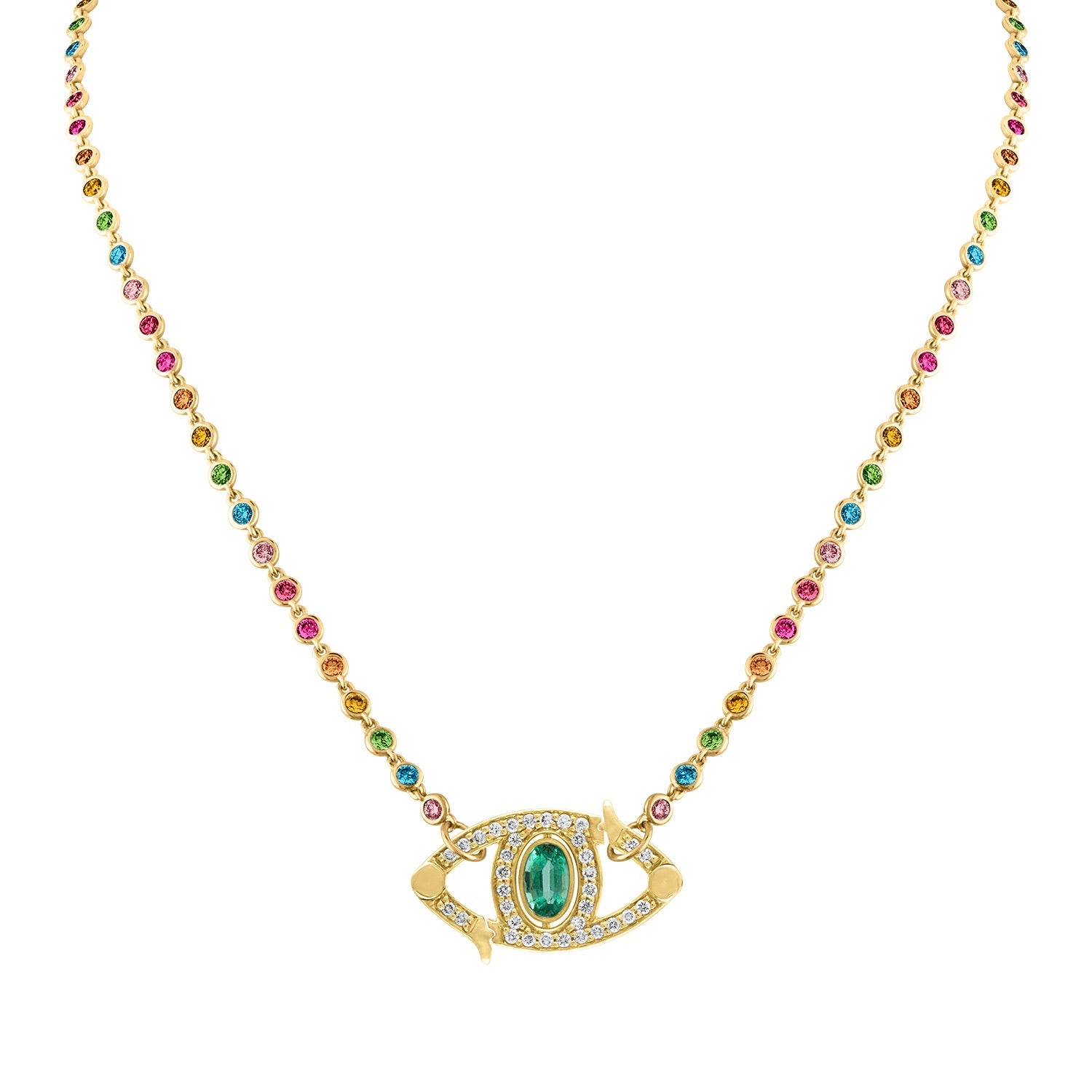 16" Closure Necklace-necklace, necklaces, lock-Eden Presley Fine Jewelry