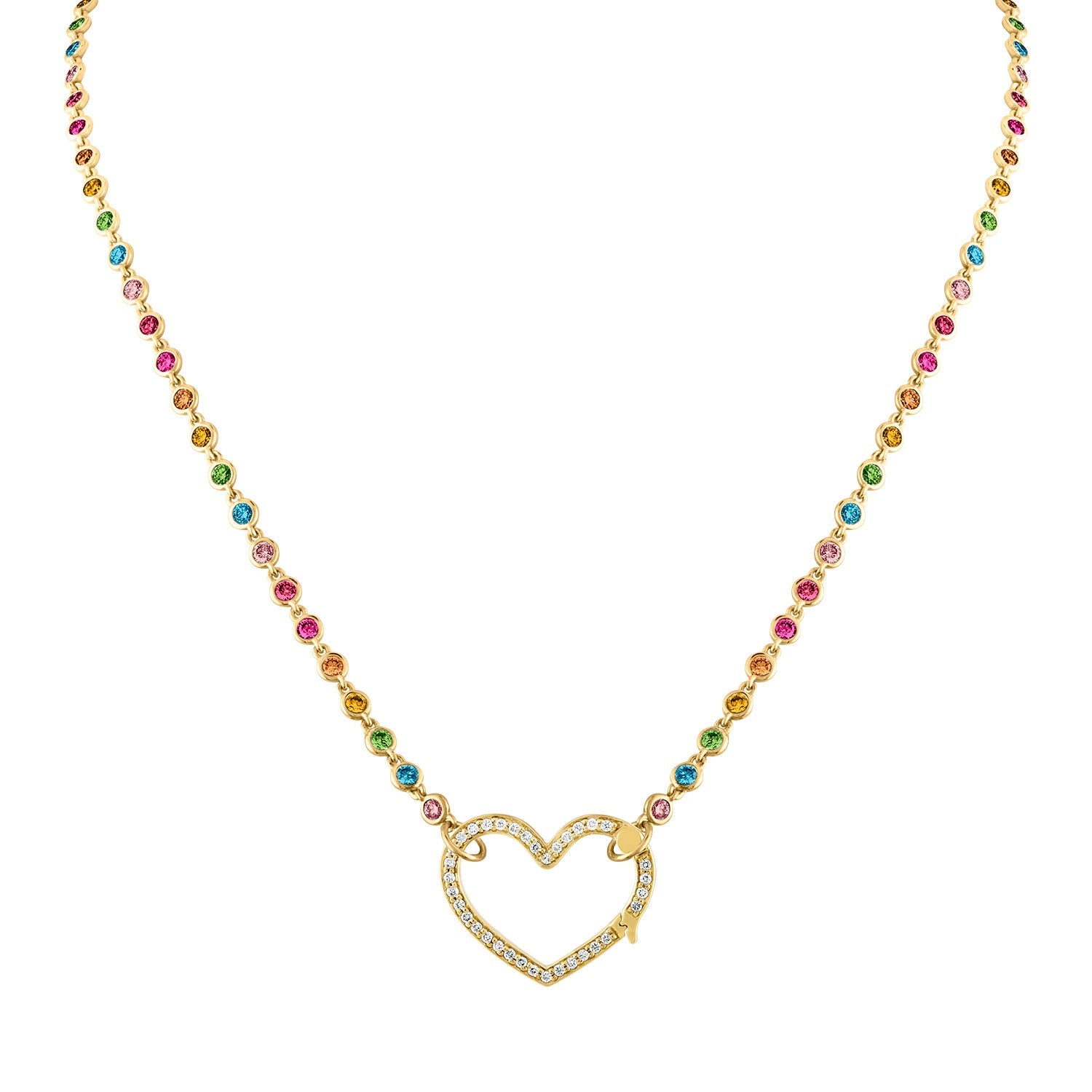 16" Closure Necklace-necklace, necklaces, lock-Eden Presley Fine Jewelry
