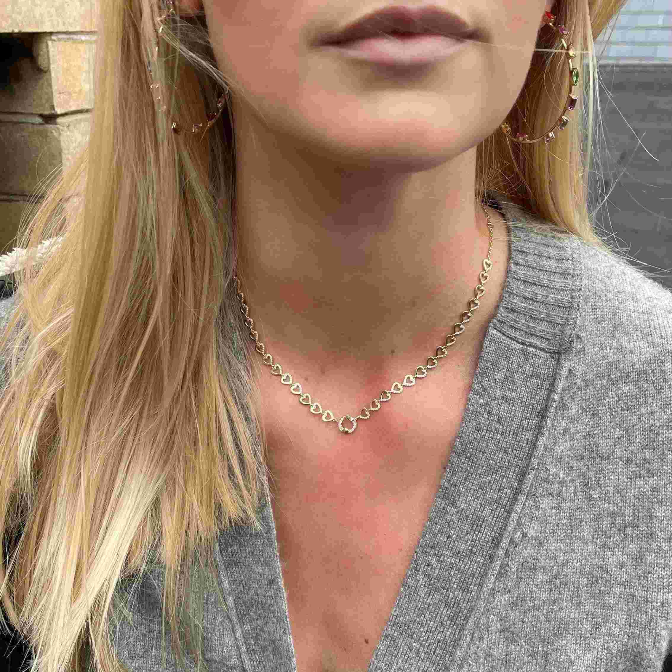 16" Closure Necklace-necklace, necklaces, lock-Eden Presley Fine Jewelry