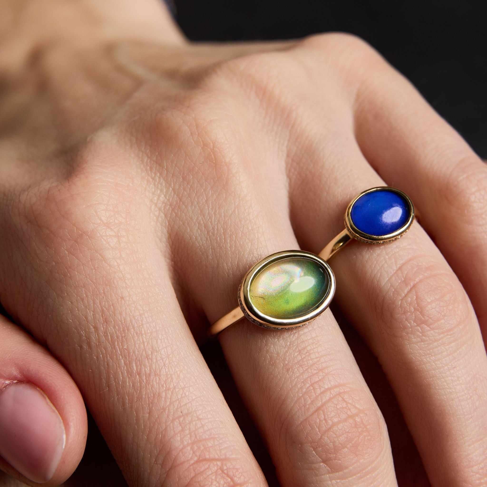 Moody Rings Blue & Green
