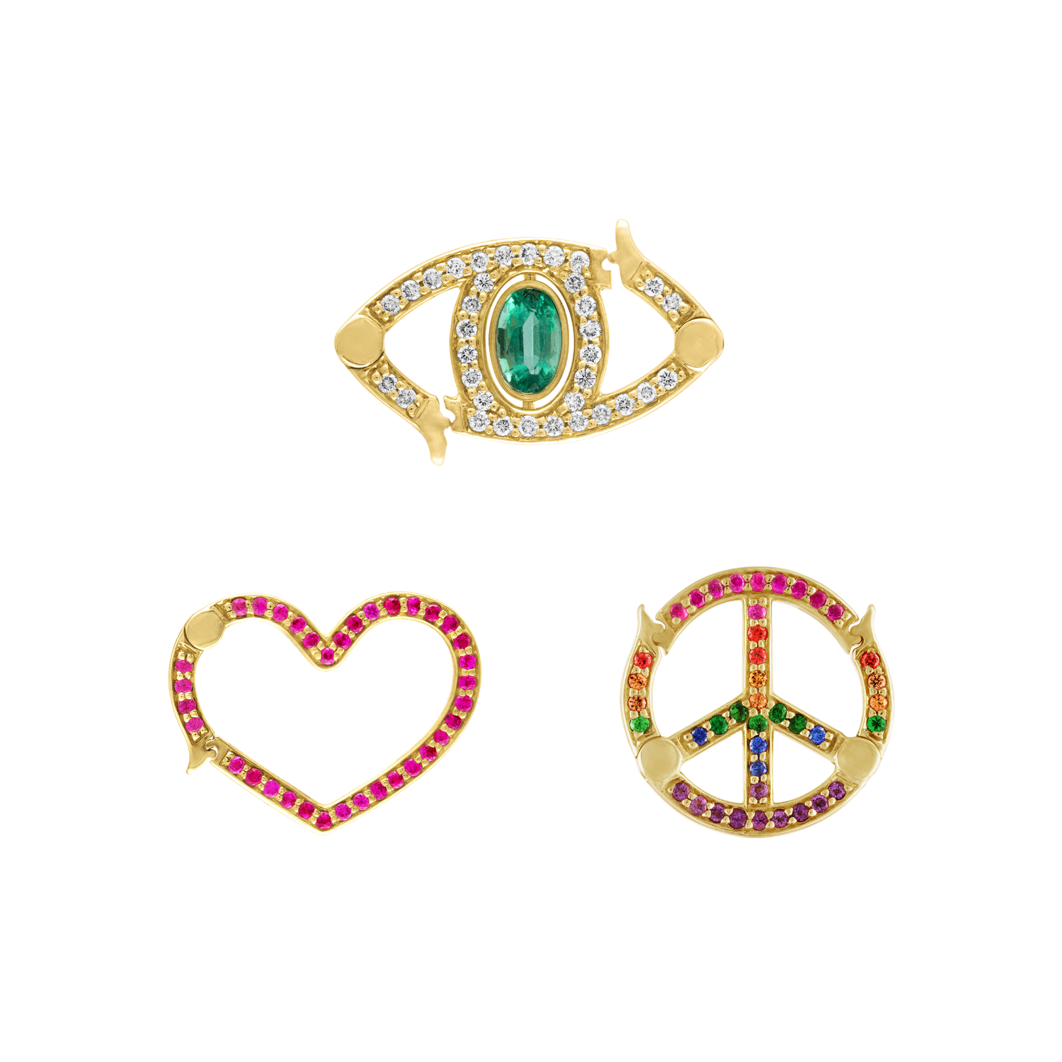 Motif Closure Locks for Necklace or Bracelet