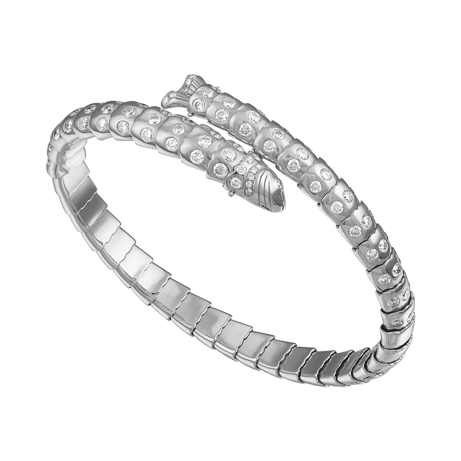 Swedish Fish Flex bangle-White Gold