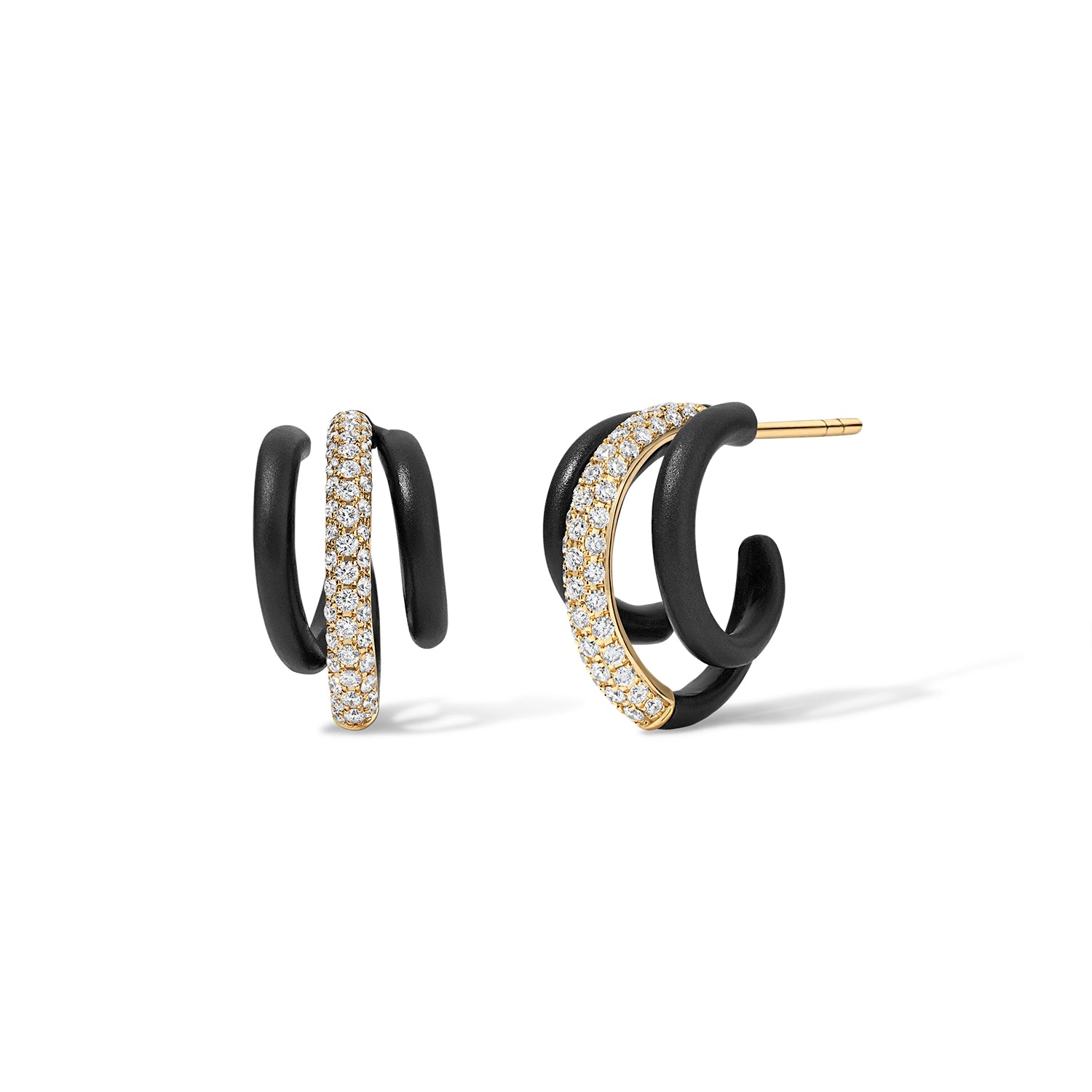 In the Black Huggs Earrings