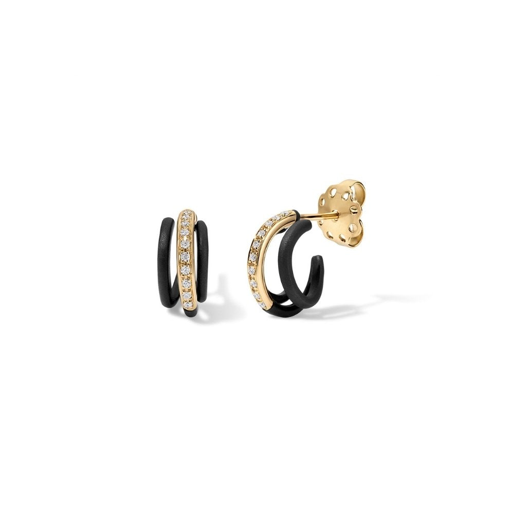 In the Black Huggs Earrings