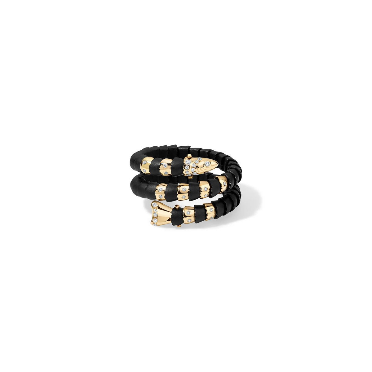 In The Black Swedish Fish Double Wrap Ring