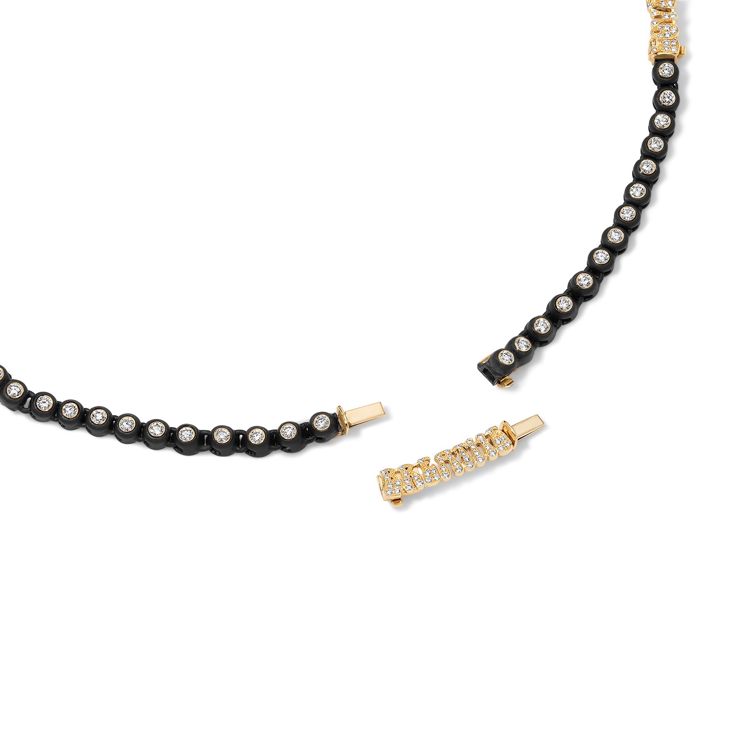 In The Black Tennis Mantra Necklace