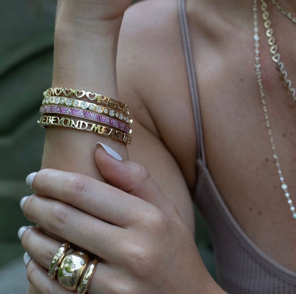 Diamond Half & Half Bangle