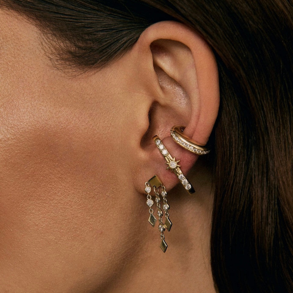 EP Shine Diamond Ear Cuff side look
