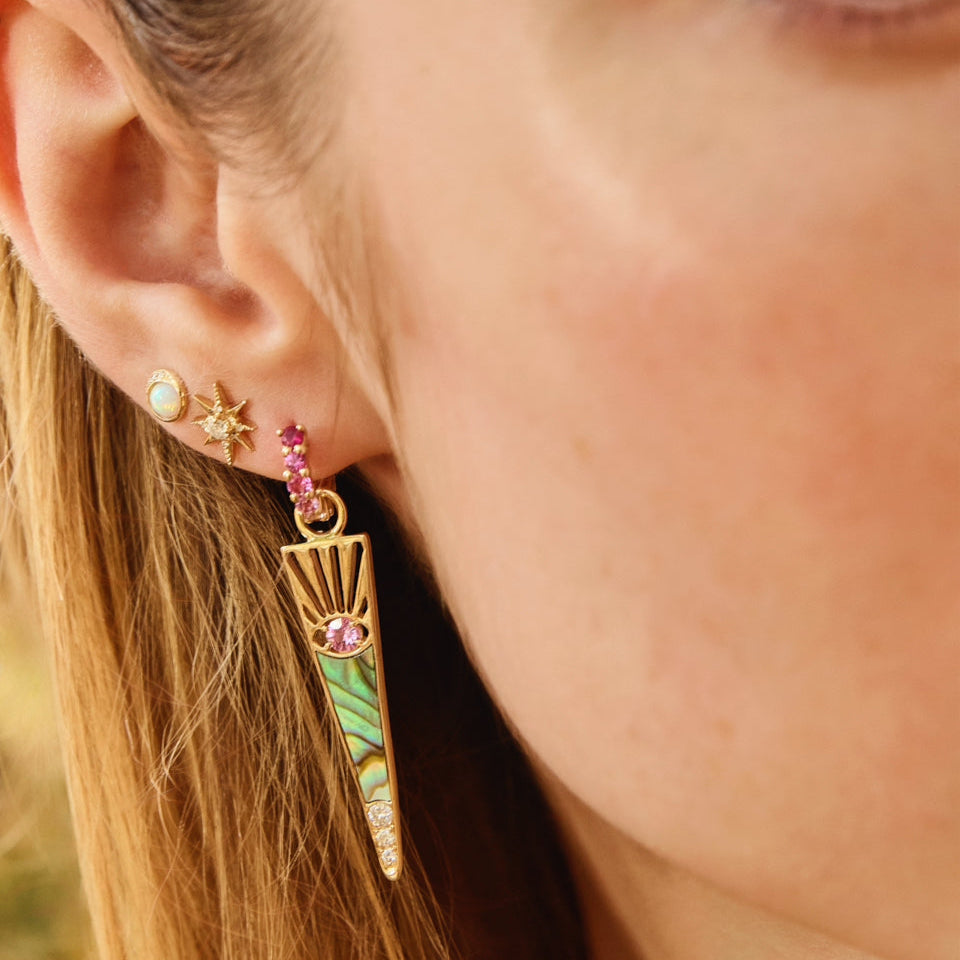 EP Signature Huggies pink studs