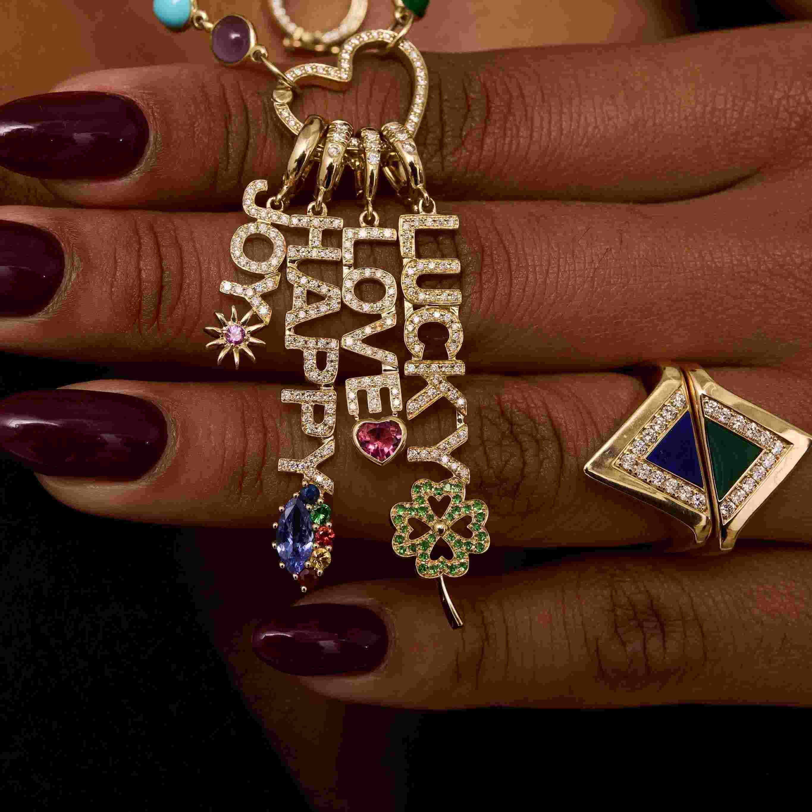 What’s the Point Stack Ring - Green and Blue