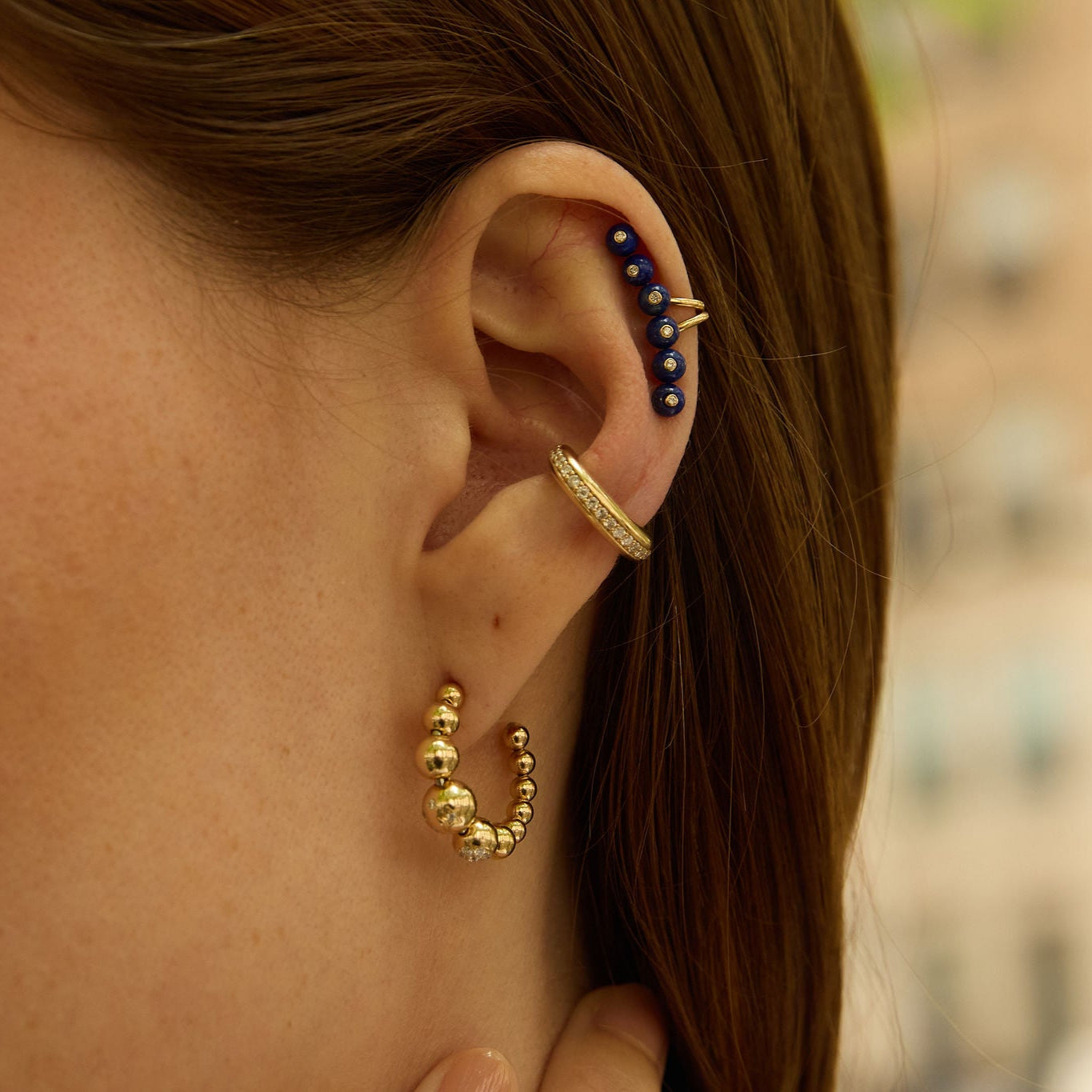 Small Beaded Hoop - Image 9 | earrings | Eden Presley