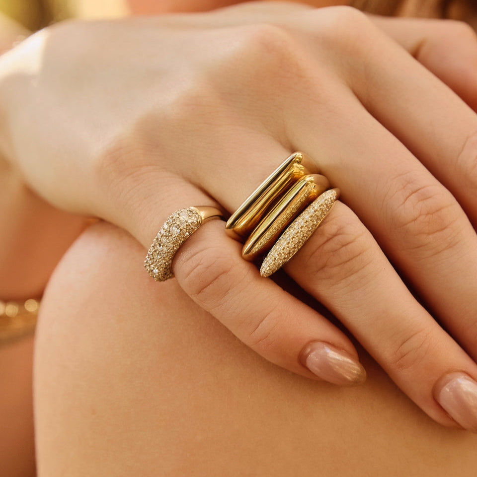 Sparkle Stack Ring-Model Back