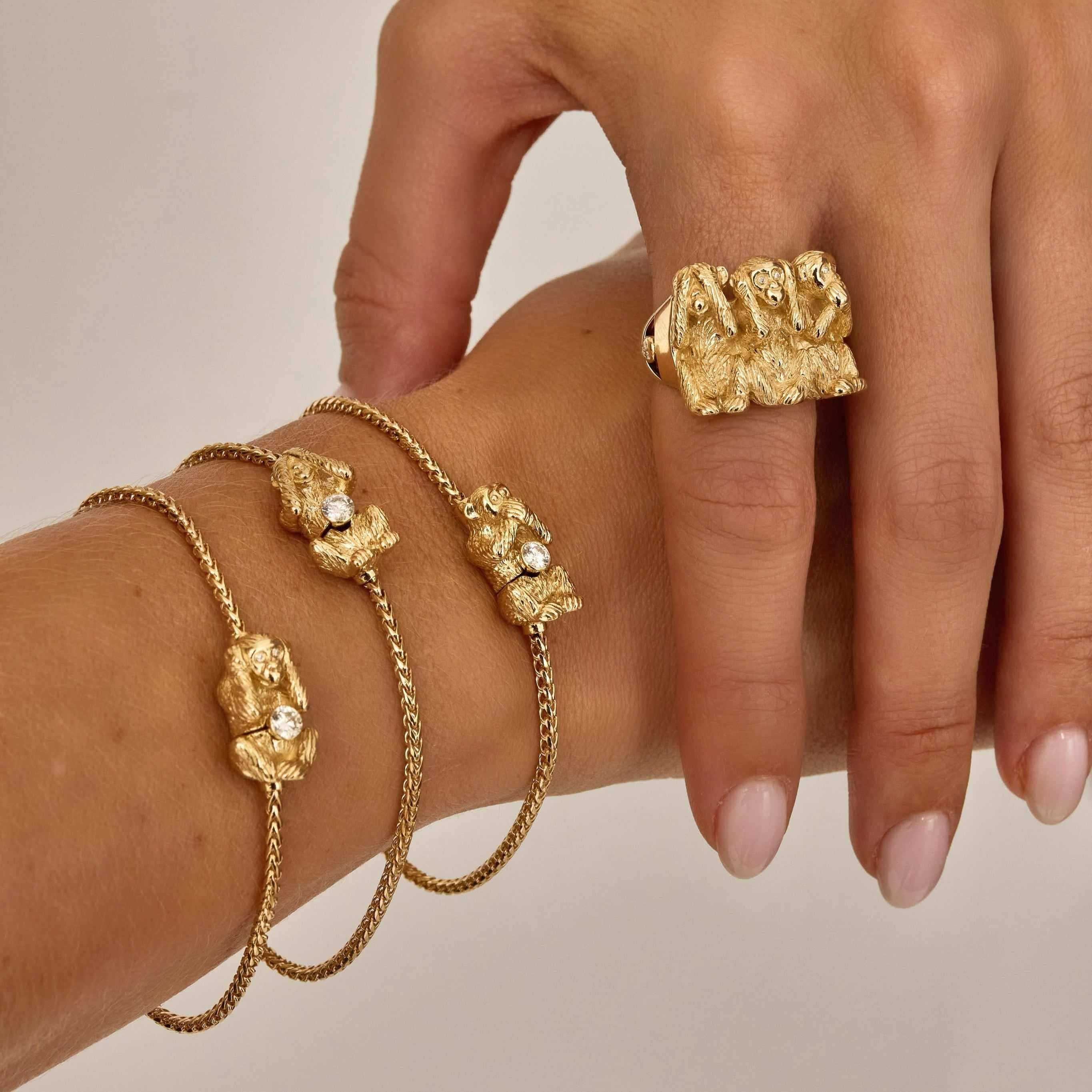 Wise Monkeys Ring- On Hand