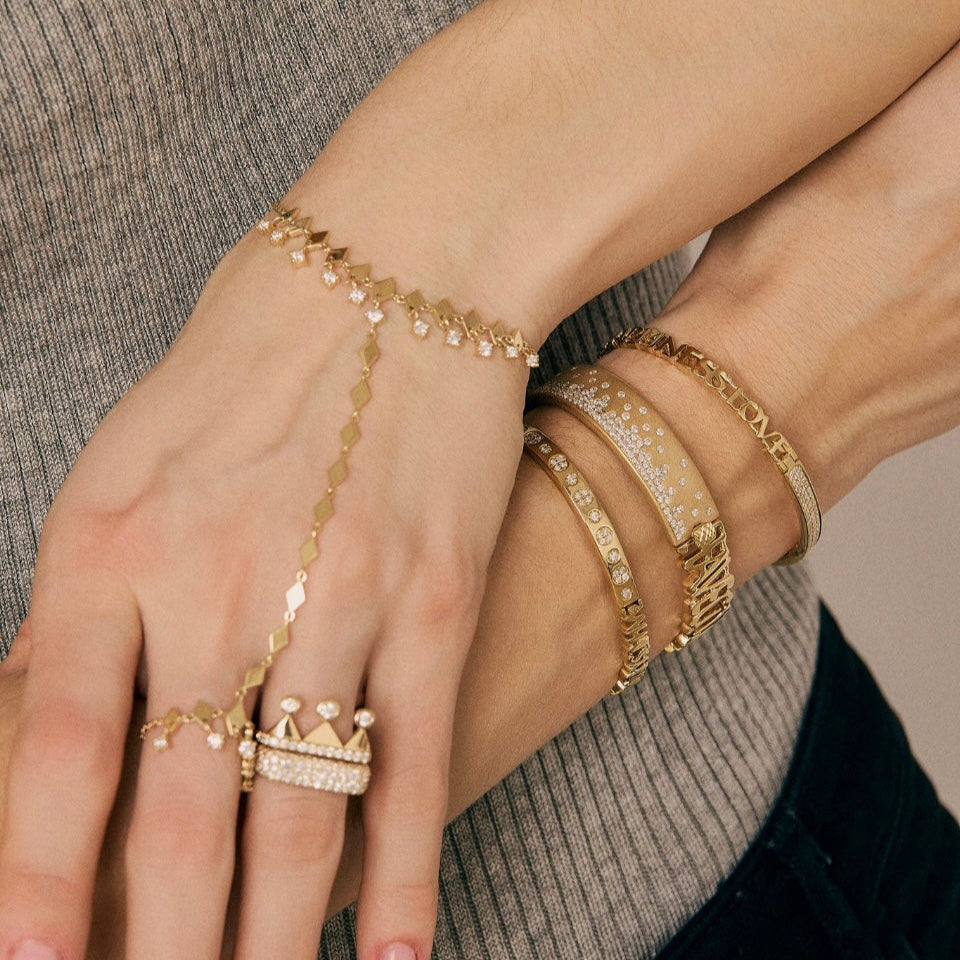 More than the moon Diamond Bangle-Mantra