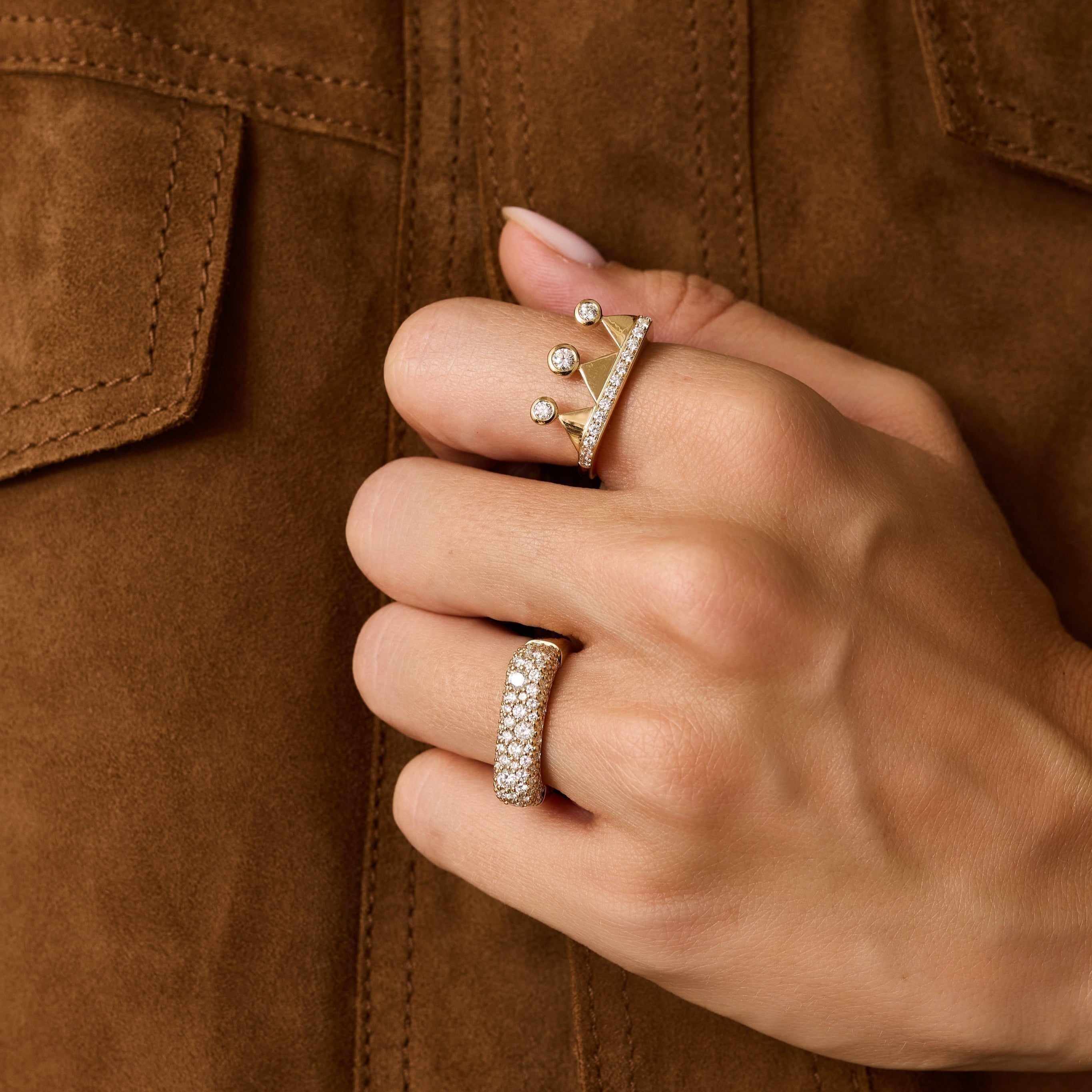 Queen for a Day Stack Ring-Lifestyle Image