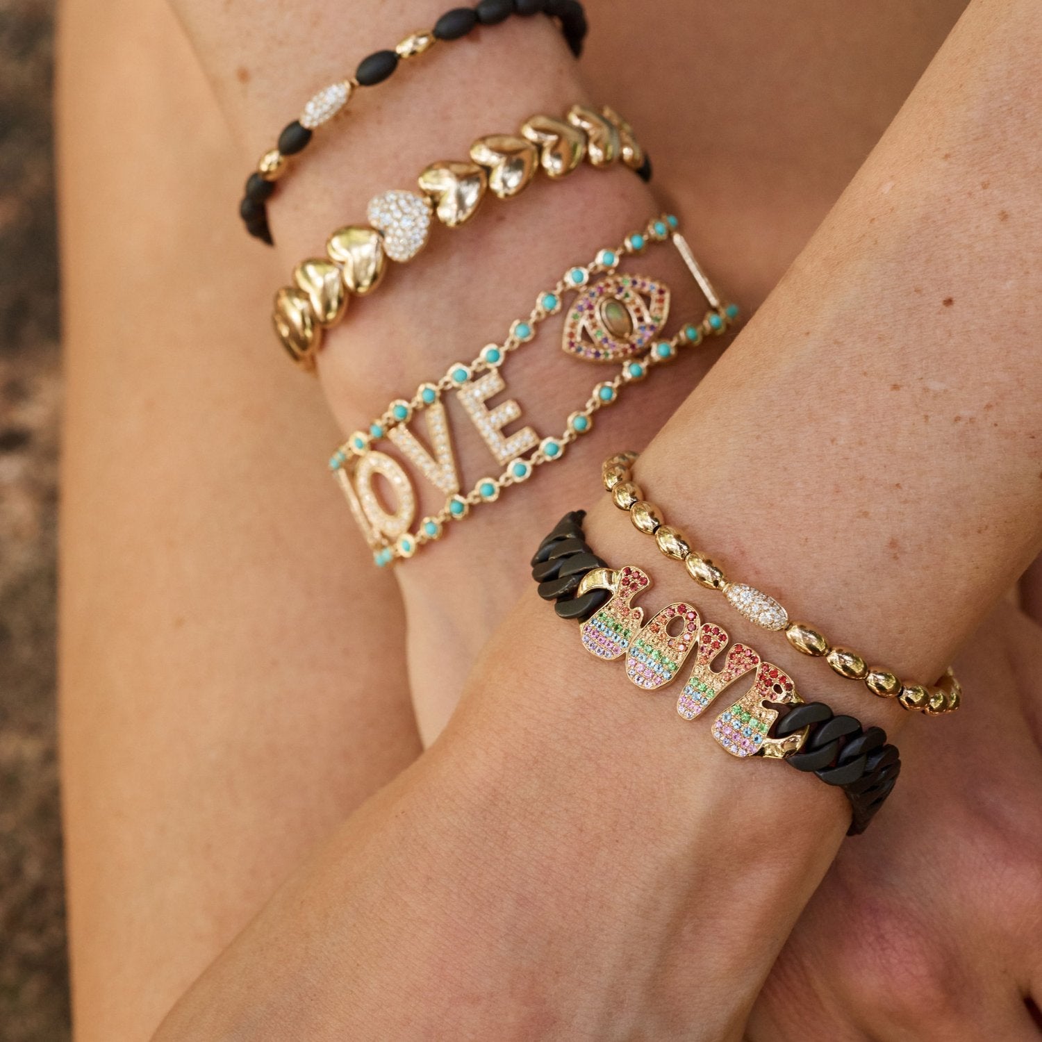 In the Black Only Love Flex Bangle