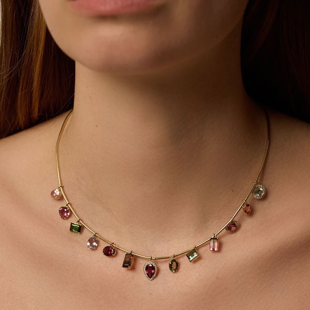 Tourmaline & Diamond Collar