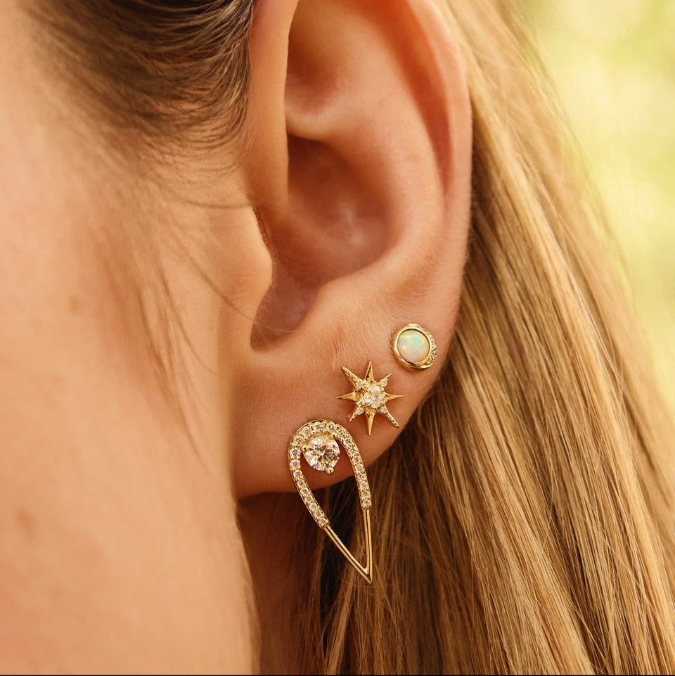 Peacock Studs-Studs-Eden Presley Fine Jewelry side look