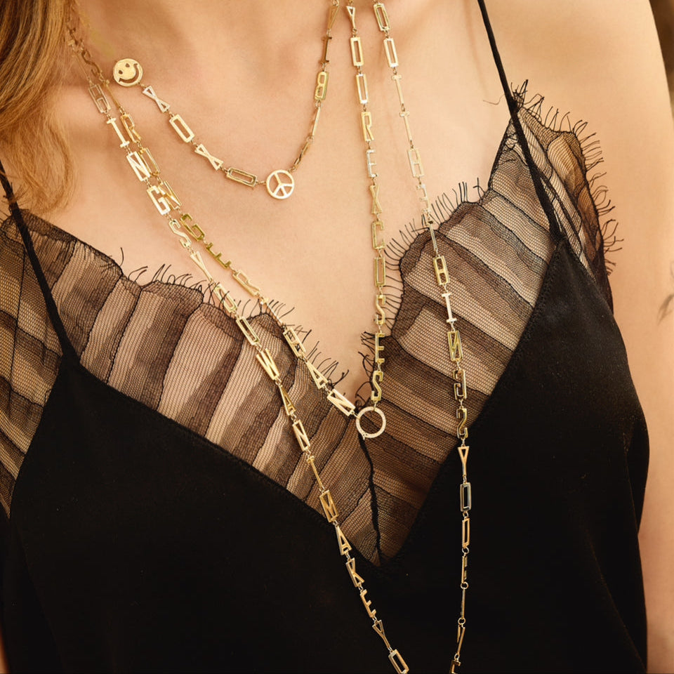 Golden Mantra Necklace - Image 3 | Necklace | Eden Presley