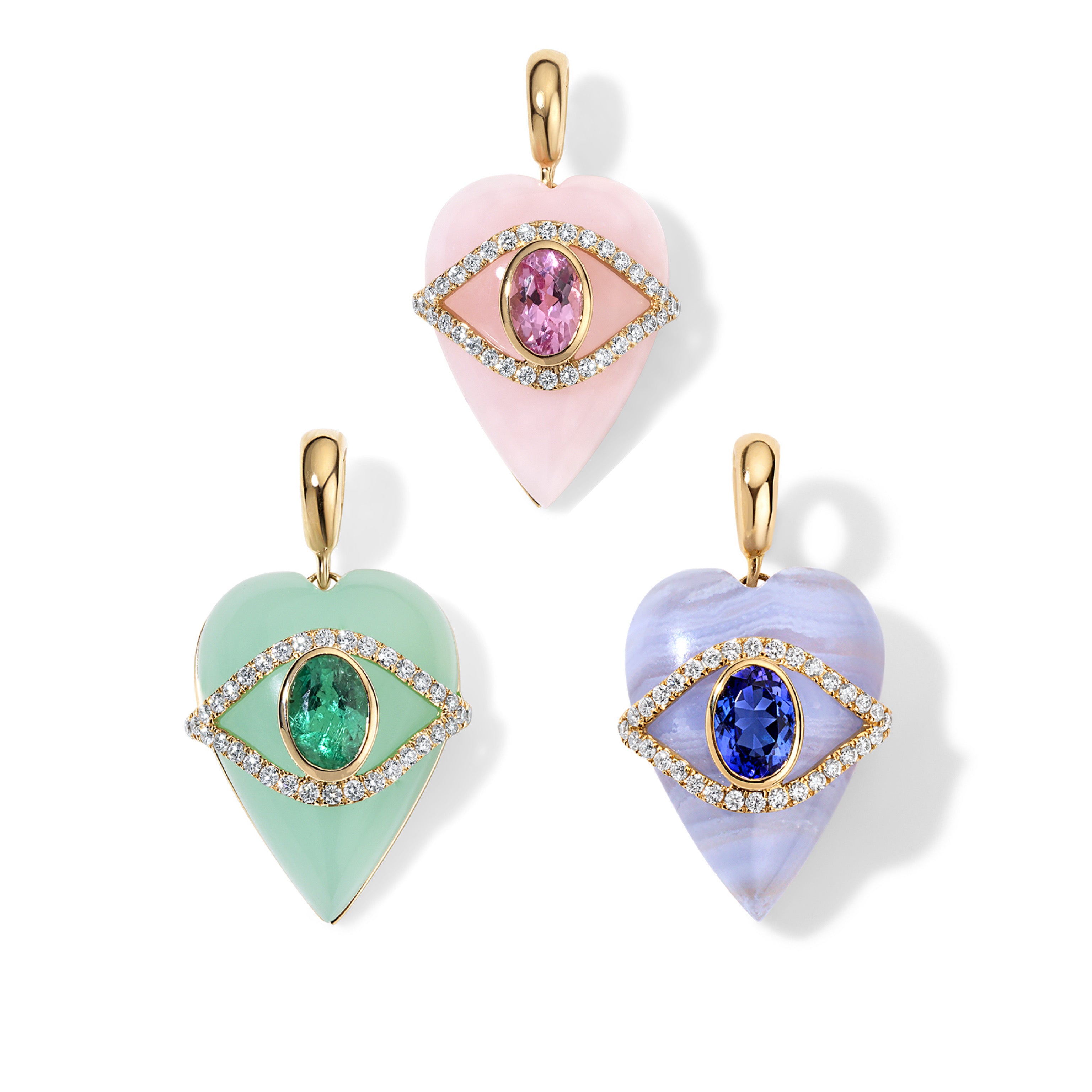 Stoned Heart Pendants