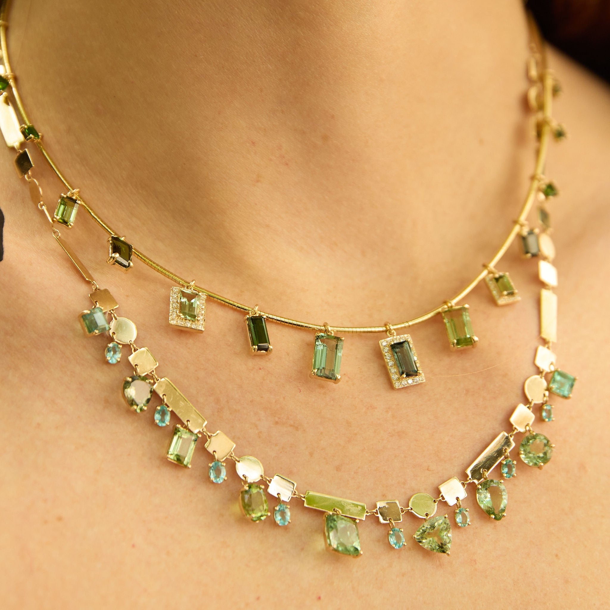 Rock Candy Shine Green Tourmaline Necklace