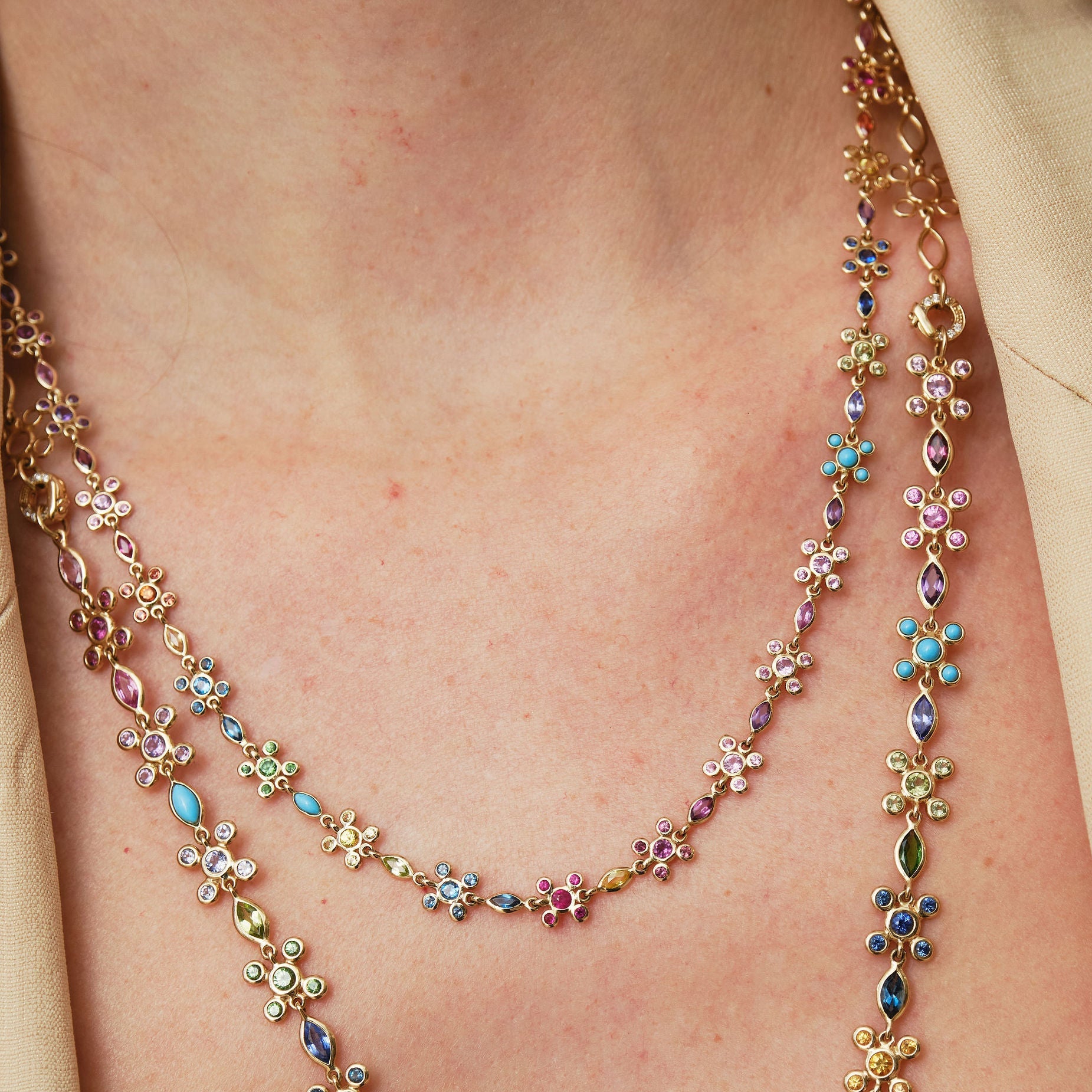 In Sync Thin Multicolor Necklace