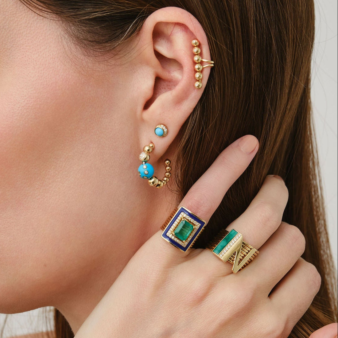 Small Beaded Hoop - Image 5 | earrings | Eden Presley