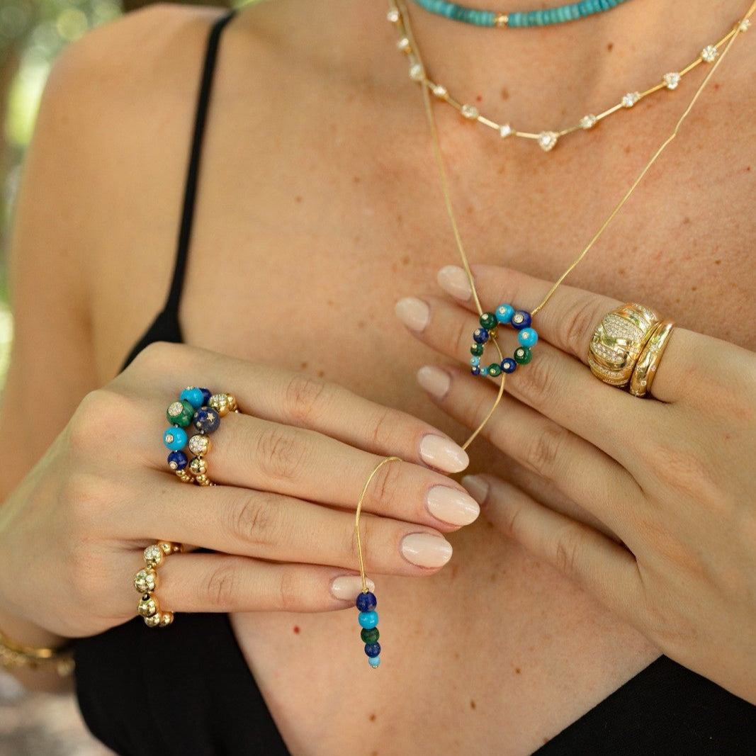 Celestial Bubbles Stack Ring