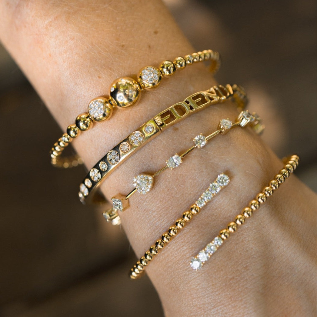 Diamond Half & Half Bangle - Image 5 | Bracelet | Eden Presley