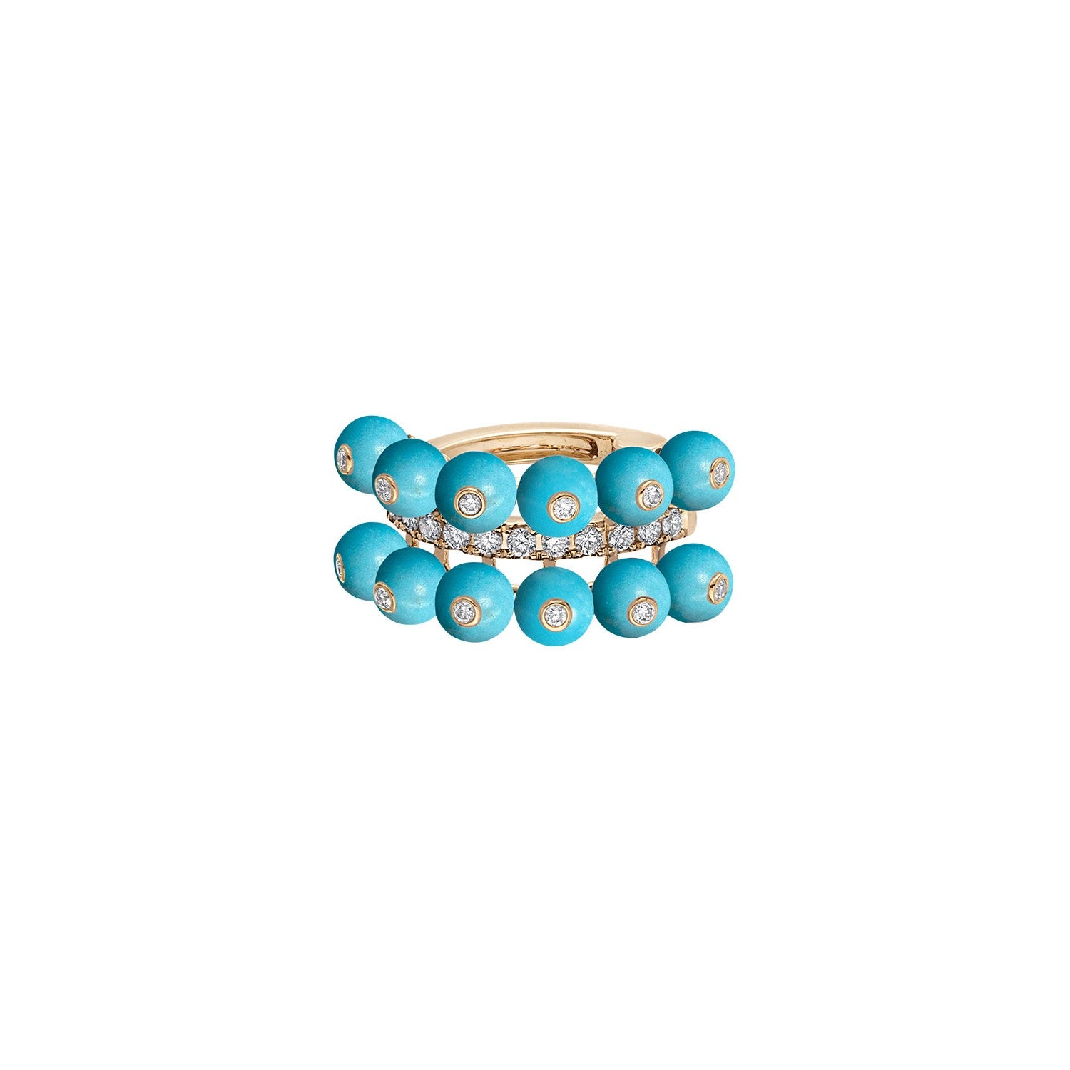 Bubbles Double Row Ear Cuff