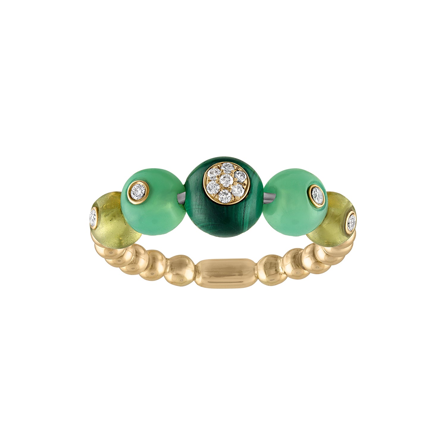 Beaded Bubbles Stack Ring