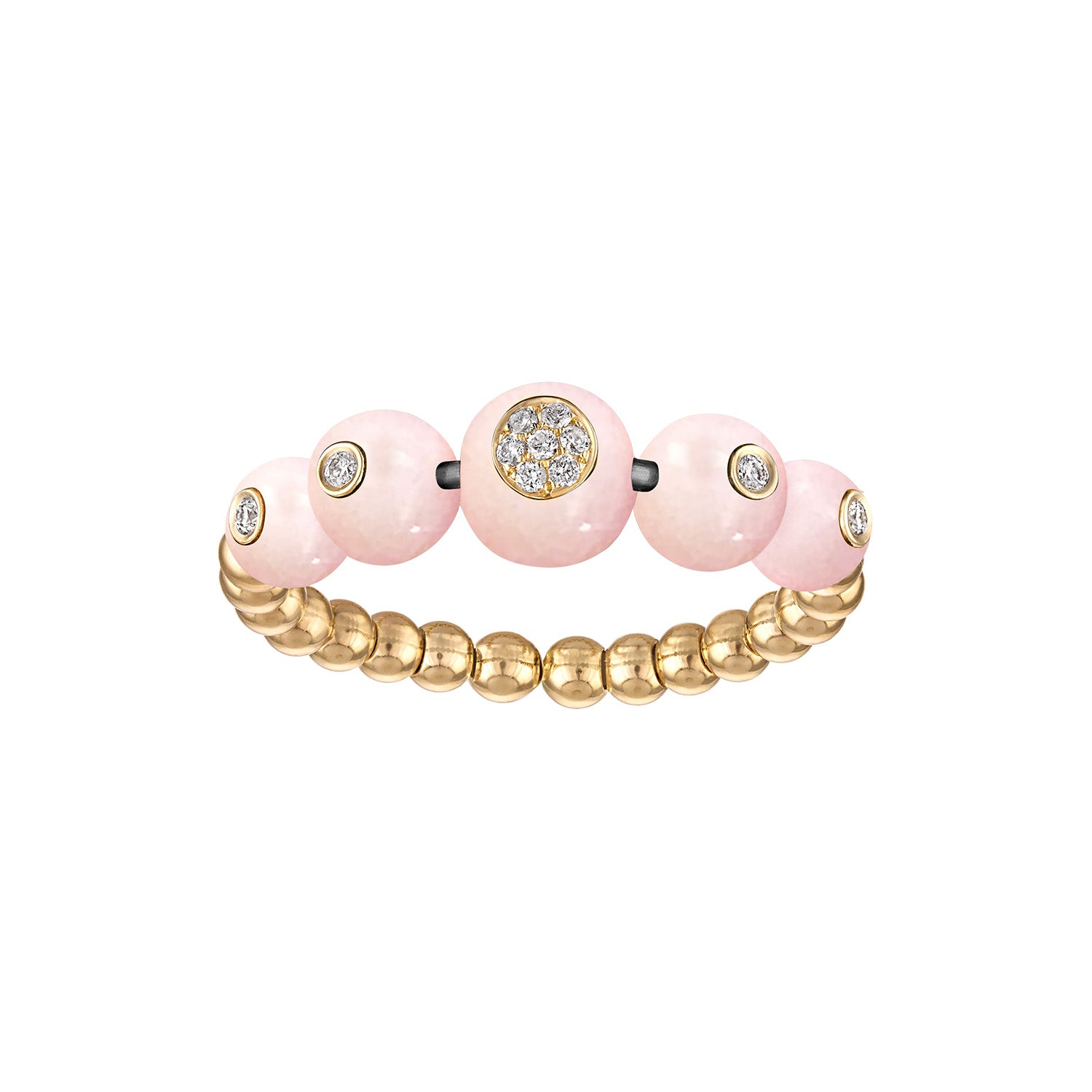 Beaded Bubbles Stack Ring