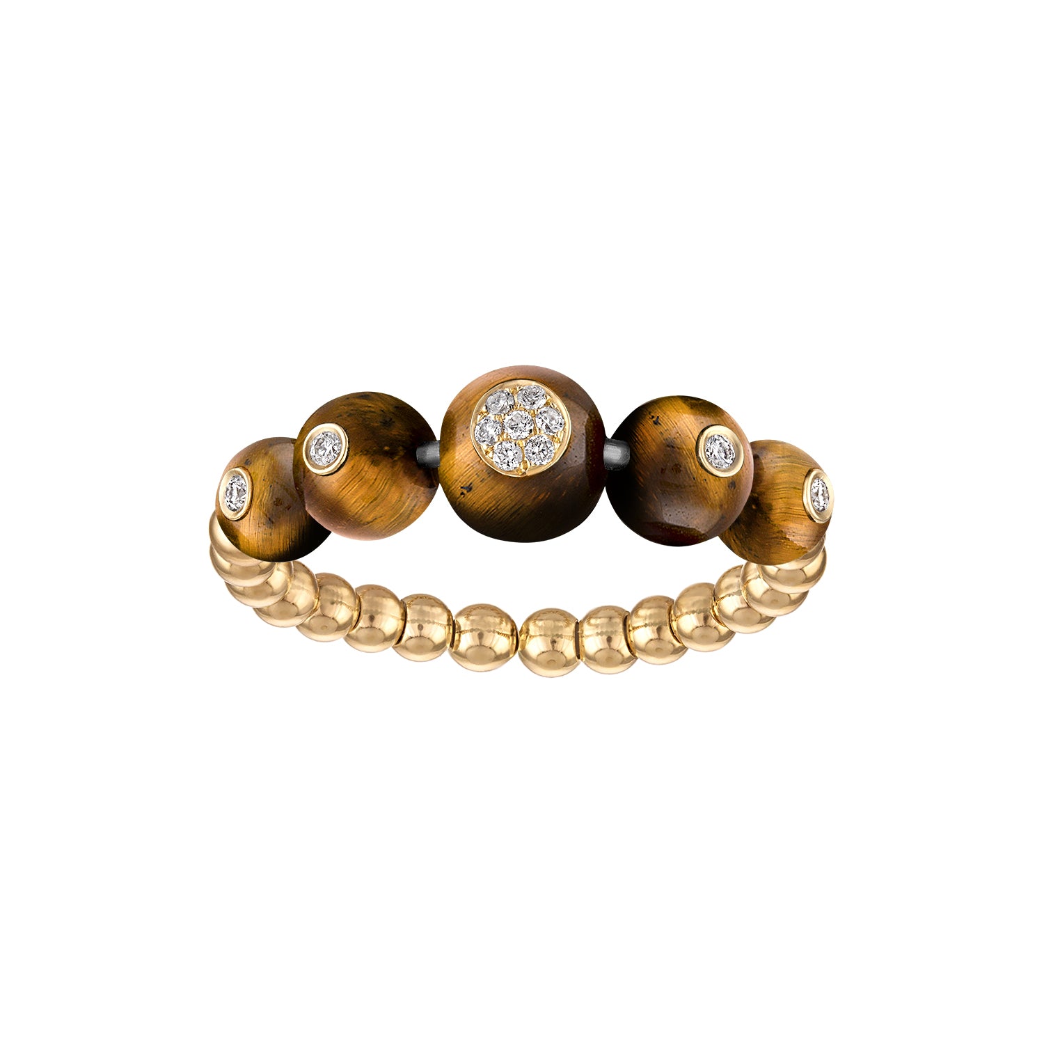 Beaded Bubbles Stack Ring