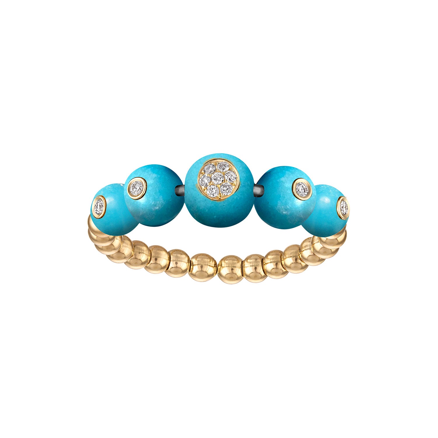 Beaded Bubbles Stack Ring