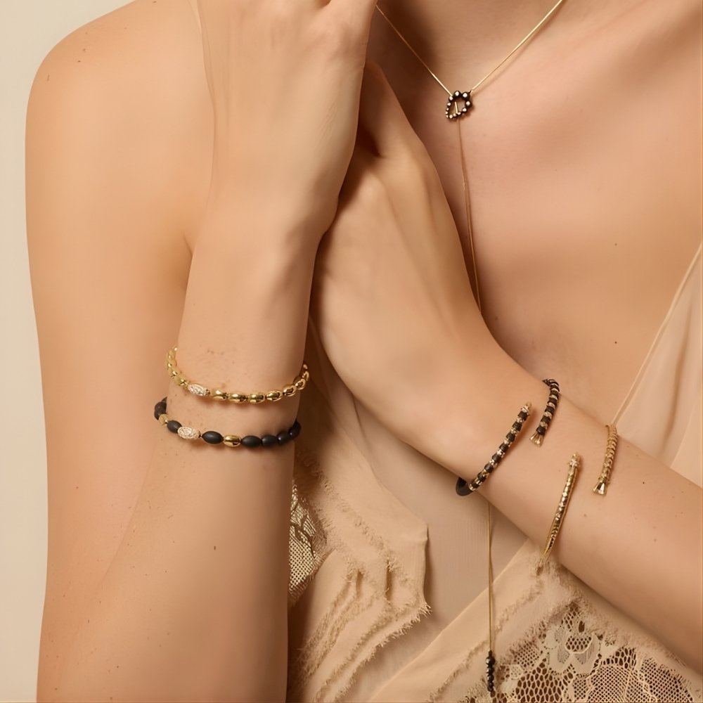 In the Black Swedish Fish Thin Flex Bangle