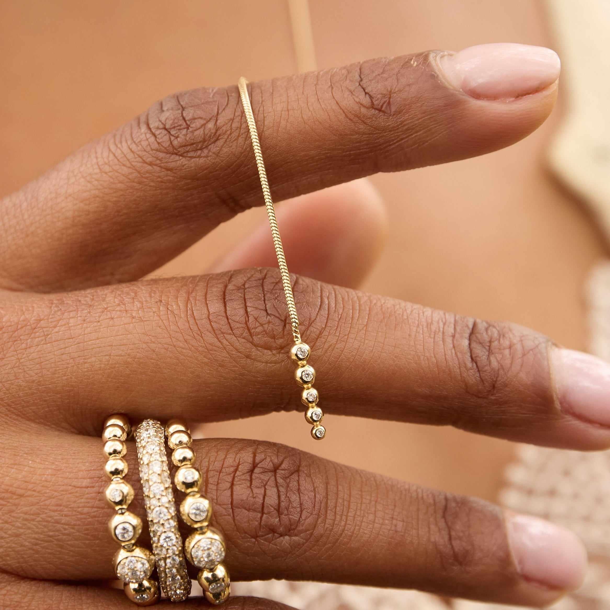 Bubbles Lariat Necklace