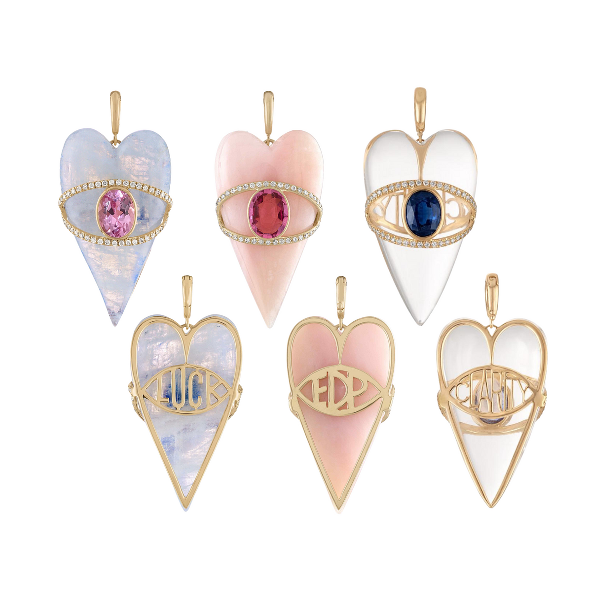 Stoned Heart Pendants