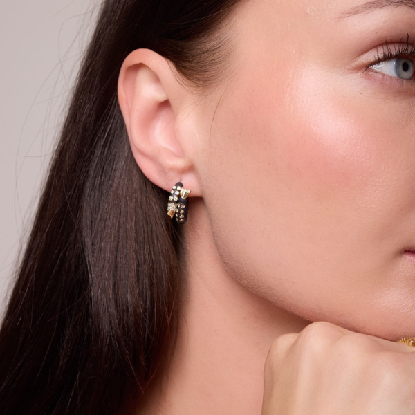 In the Black Swedish Fish Earrings