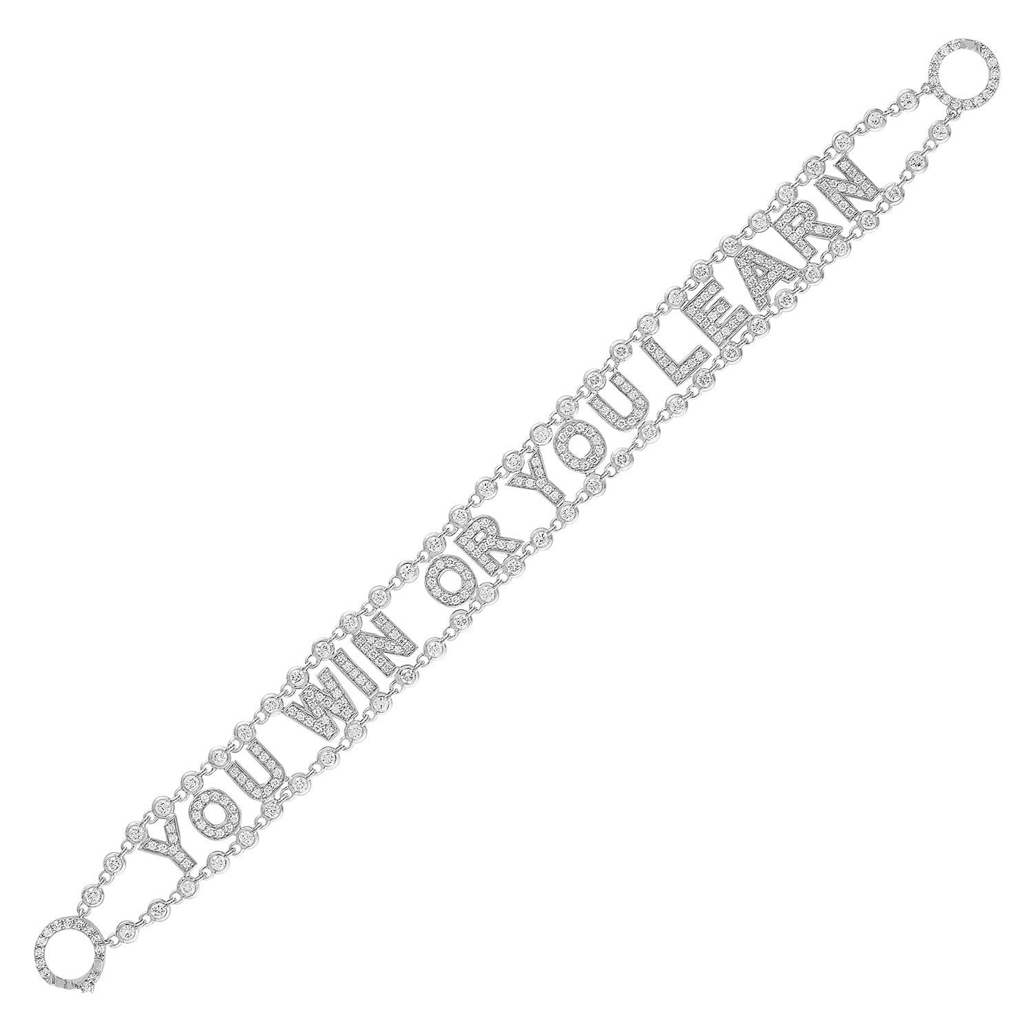 All Diamond Mantra Bracelet-Bracelet, Bracelets-Eden Presley Fine Jewelry