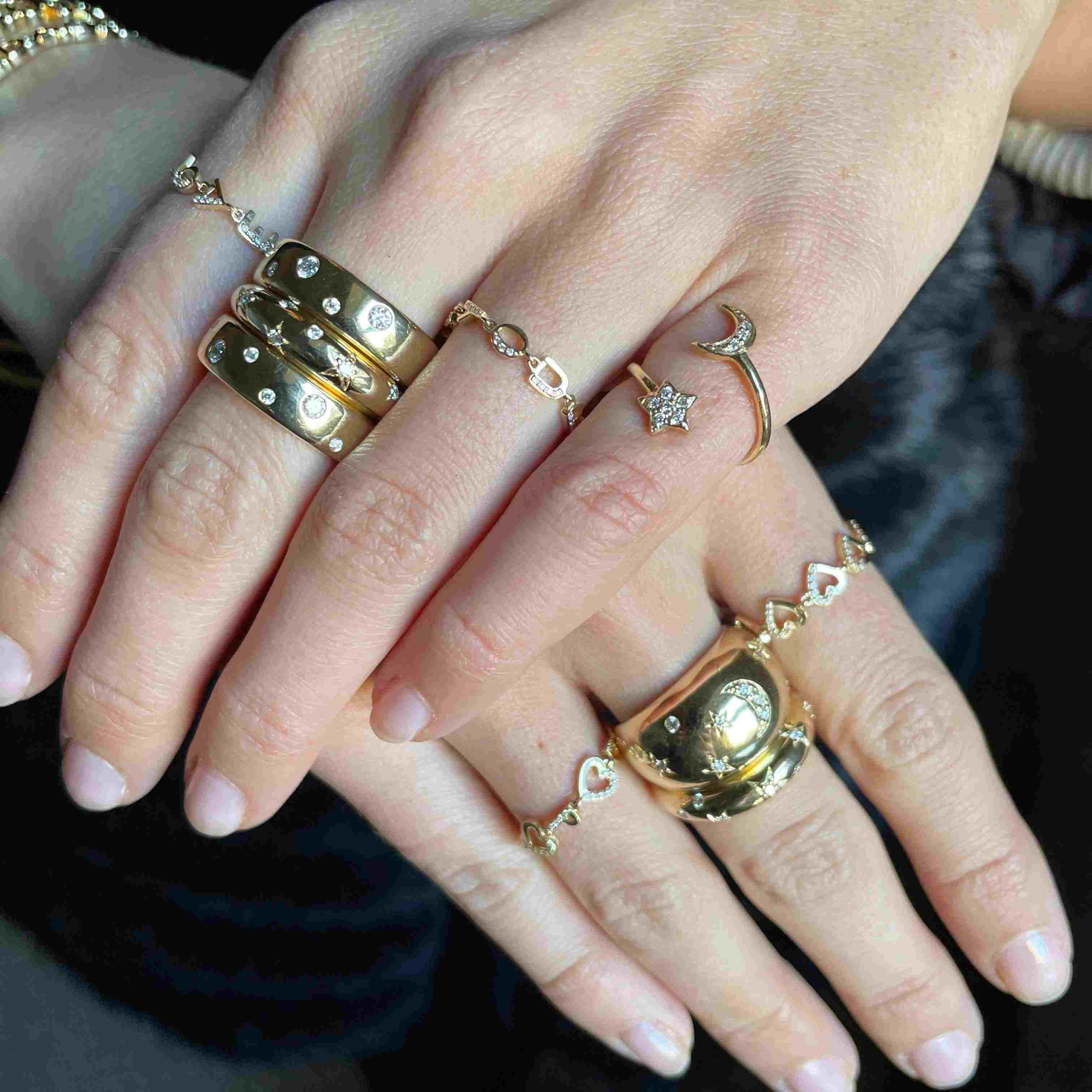 Bubble Stack Ring-On Hand