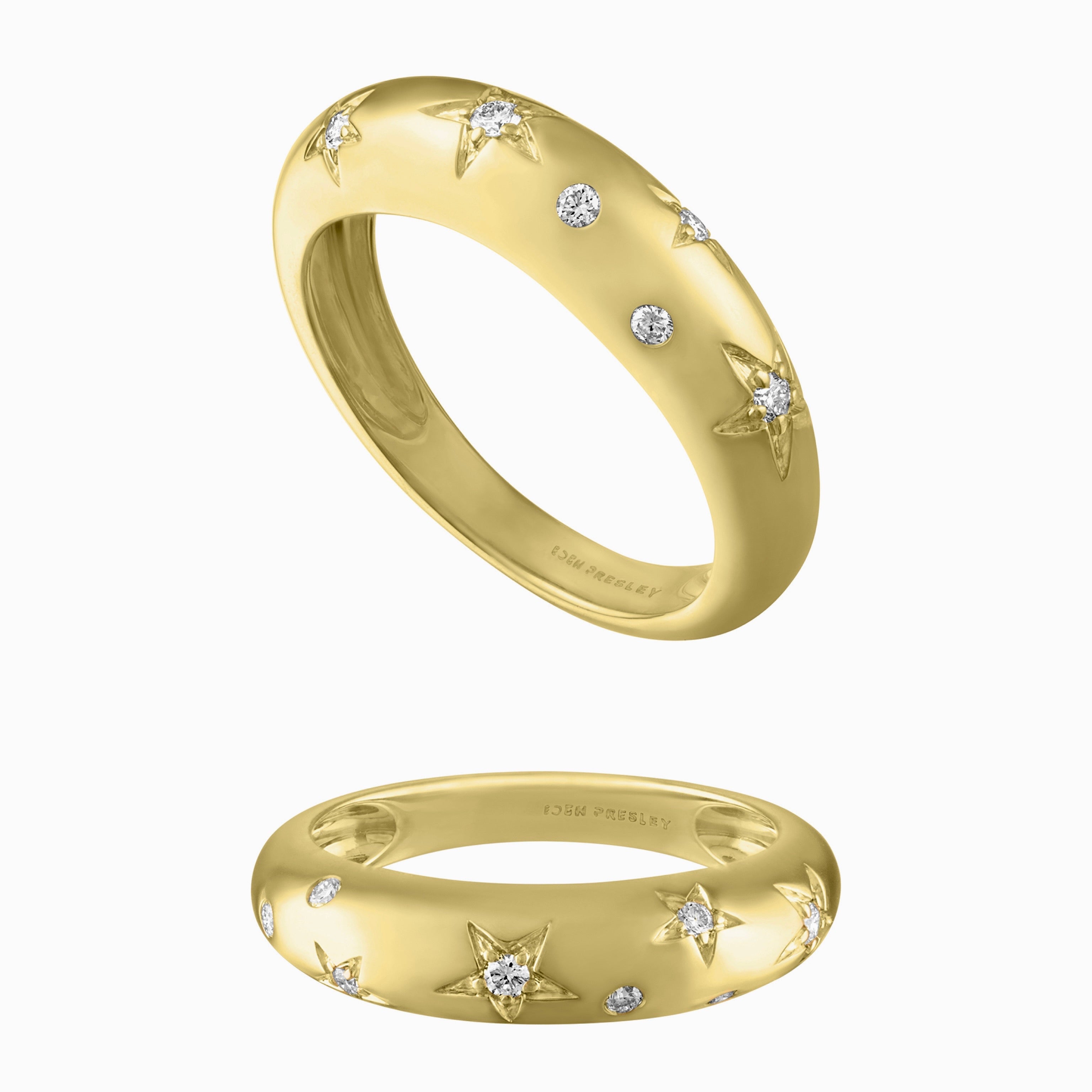 Celeste Dome Rings-Closeup