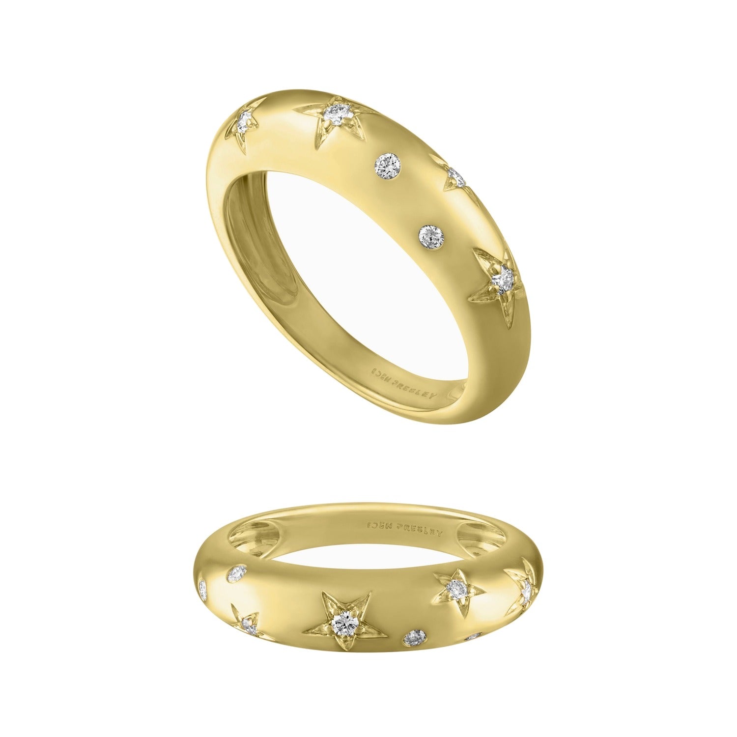 Celeste Dome Rings-Closeup