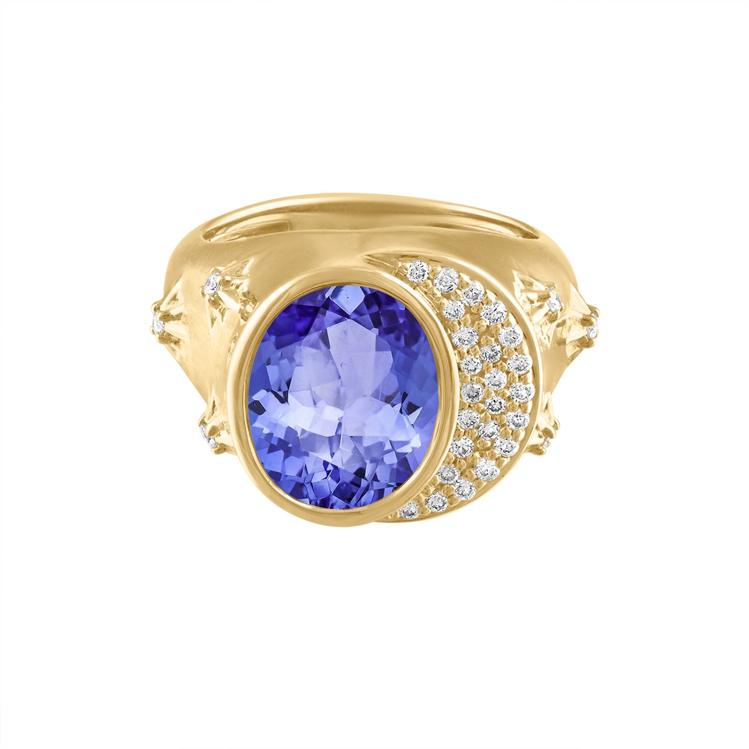 Emerald Celeste Pinky Ring-Blue