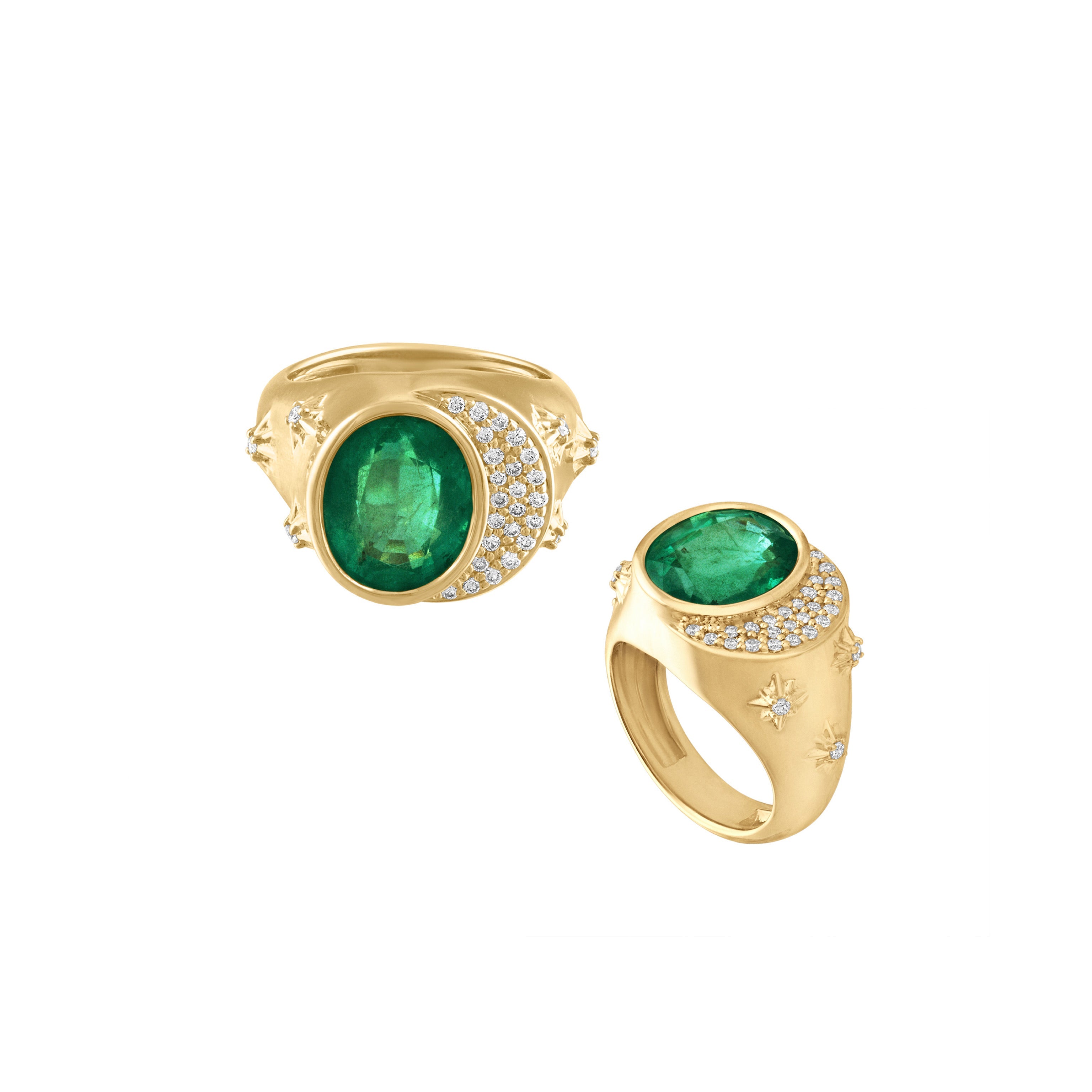 Emerald Celeste Pinky Ring