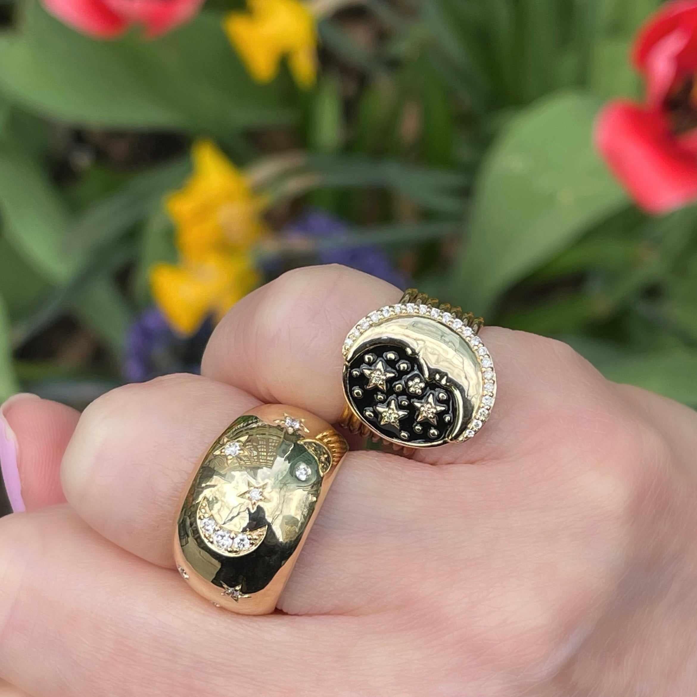 Celestial Harem Pinky Ring-On Hand