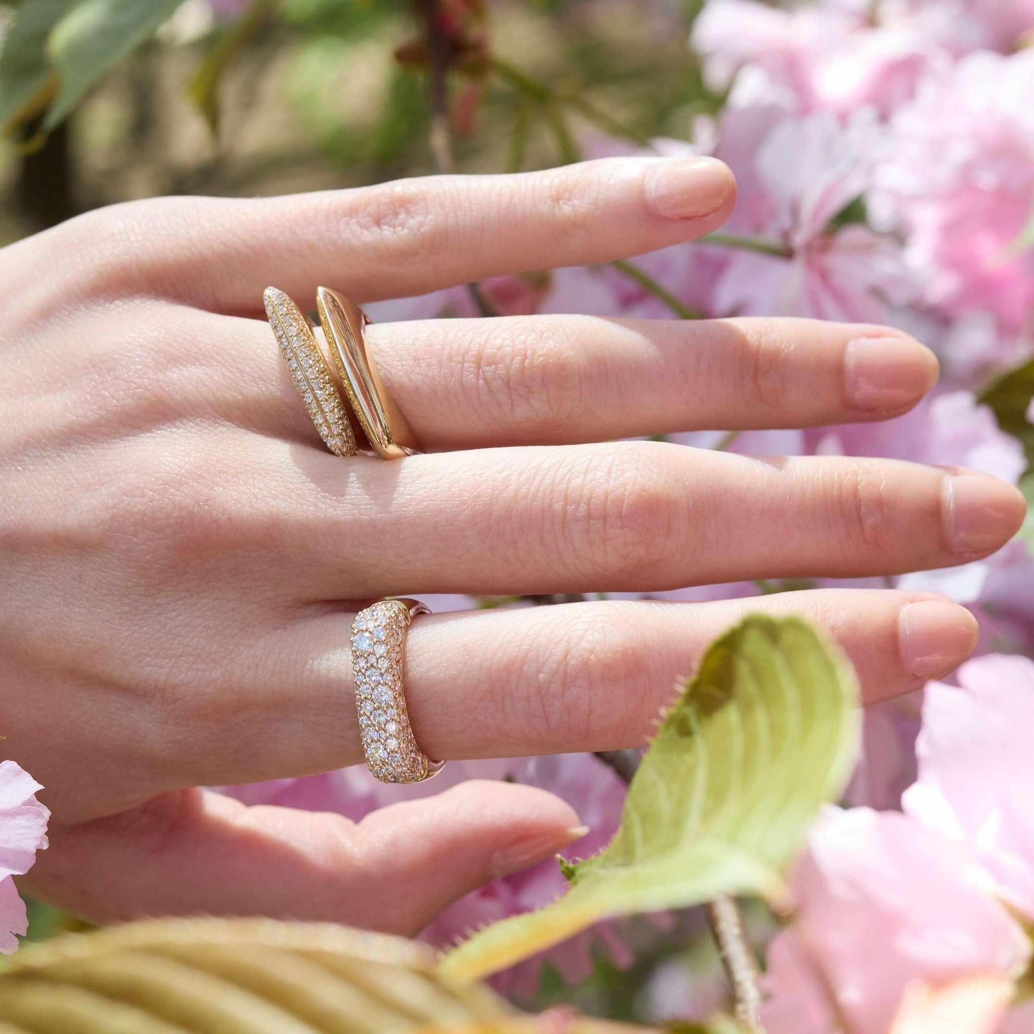 Eden Diamond Stack Ring-Angled View